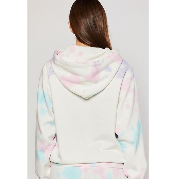 NEW Soft Fleece Tie Dye Hoodie Pullover Sweatshirt - Picture 5 of 8